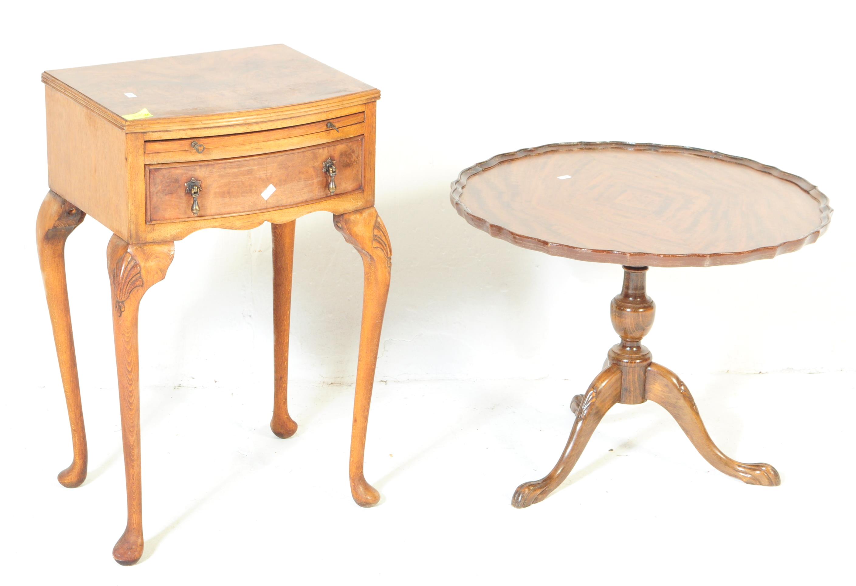 EARLY 20TH CENTURY TABLE W/ QUEEN ANNE WRITING TABLE - Image 2 of 7
