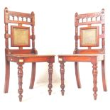 PAIR OF VICTORIAN HALL CHAIRS BY FRA'S & JAS SMITH GLASGOW