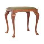 EDWARDIAN QUEEN ANNE REVIVAL MAHOGANY DRESSING TABLE STOOL