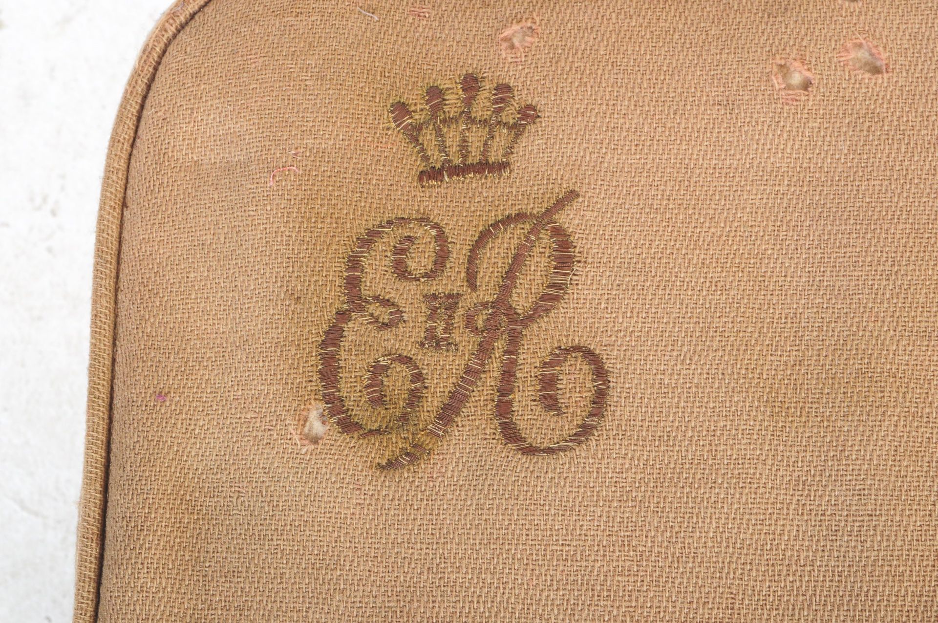 20TH CENTURY QUEEN ELIZABETH II UPHOLSTERED FOOTSTOOL - Image 4 of 6