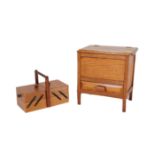 EARLY 20TH CENTURY 1920S SEWING BOX & ANOTHER