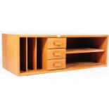 A RETRO VINTAGE TEAK WOOD VINYL STEREO SIDEBOARD CREDENZA