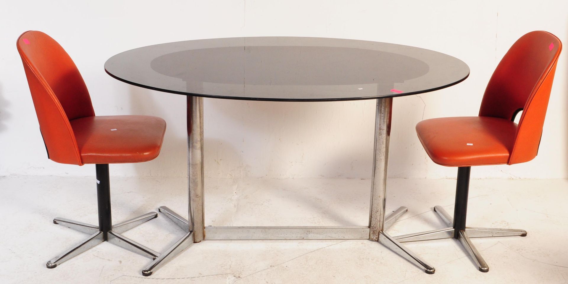 BRITISH MODERN DESIGN - 1970'S GLASS DINING TABLE & CHAIRS - Image 2 of 5