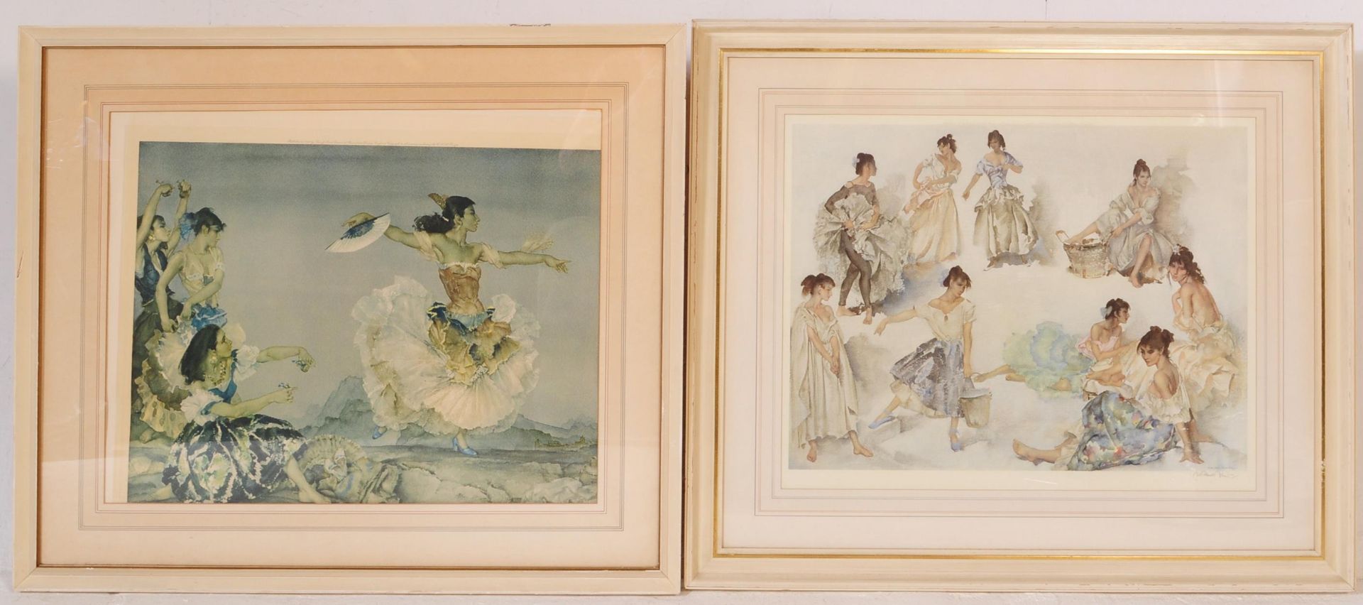 SIR WILLIAM RUSSELL FLINT - TWO SIGNED PRINTS OF DANCERS