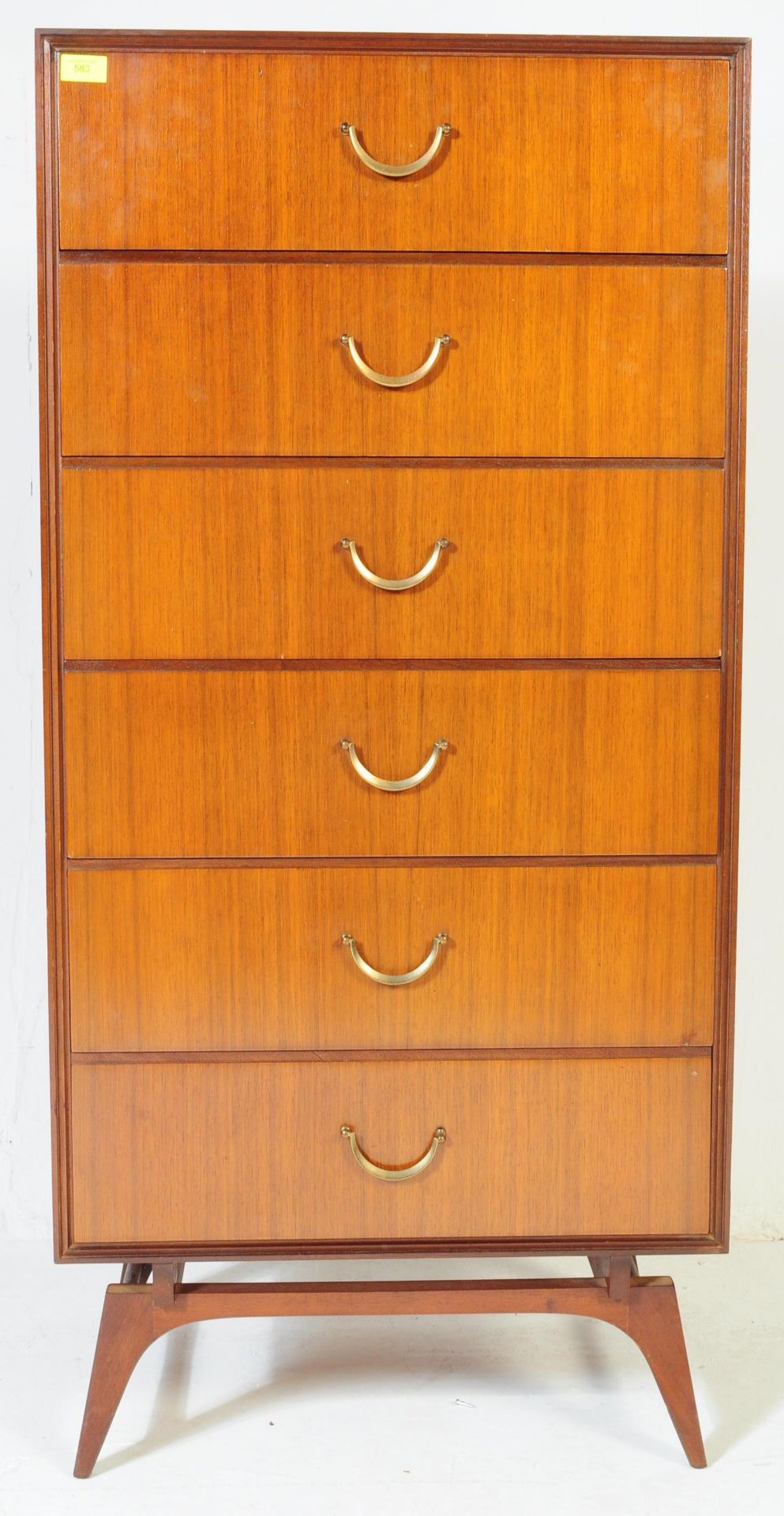 MID CENTURY TEAK MEREDEW PEDESTAL CHEST OF DRAWERS - Image 2 of 4