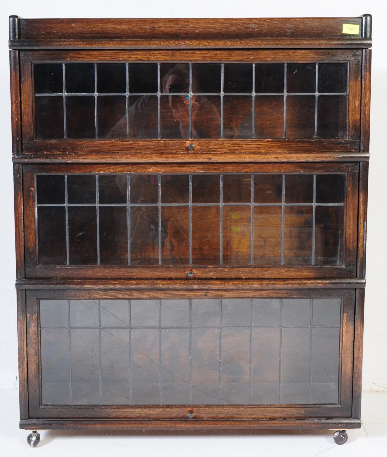 EDWARDIAN 1900S OAK LAWYER STACKING BOOKCASE - Image 2 of 5