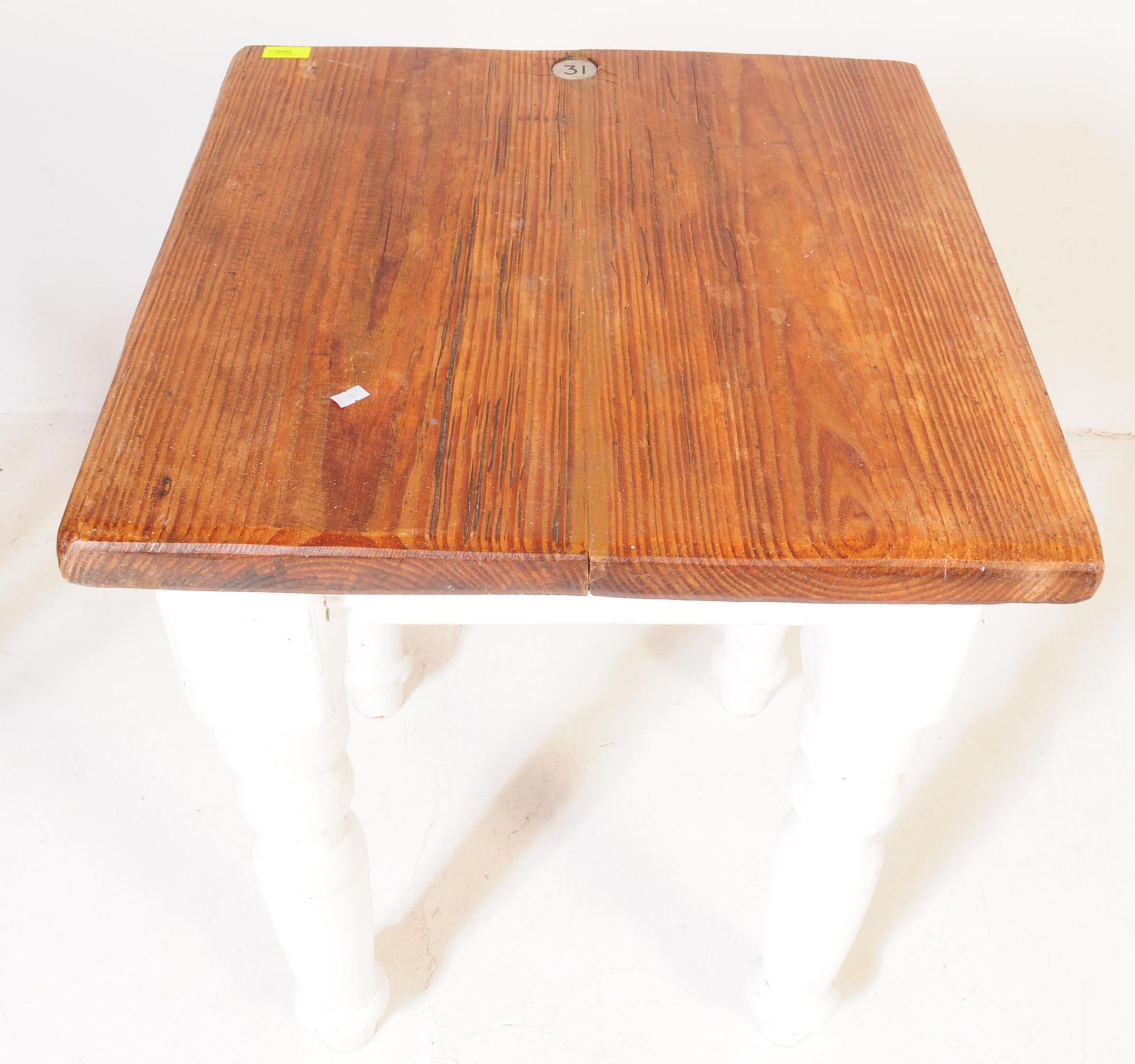 20TH CENTURY PUB BISTRO FARMHOUSE DINING TABLE - Image 4 of 5