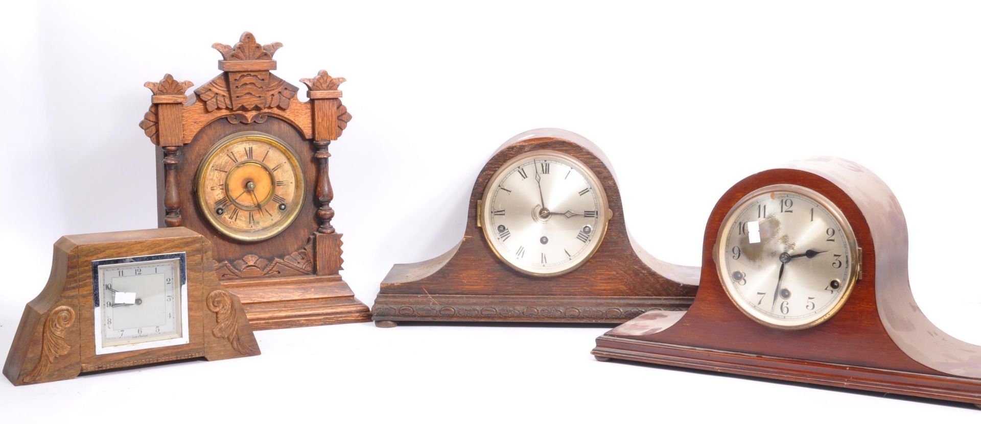 FOUR EARLY 20TH CENTURY MANTEL CLOCKS