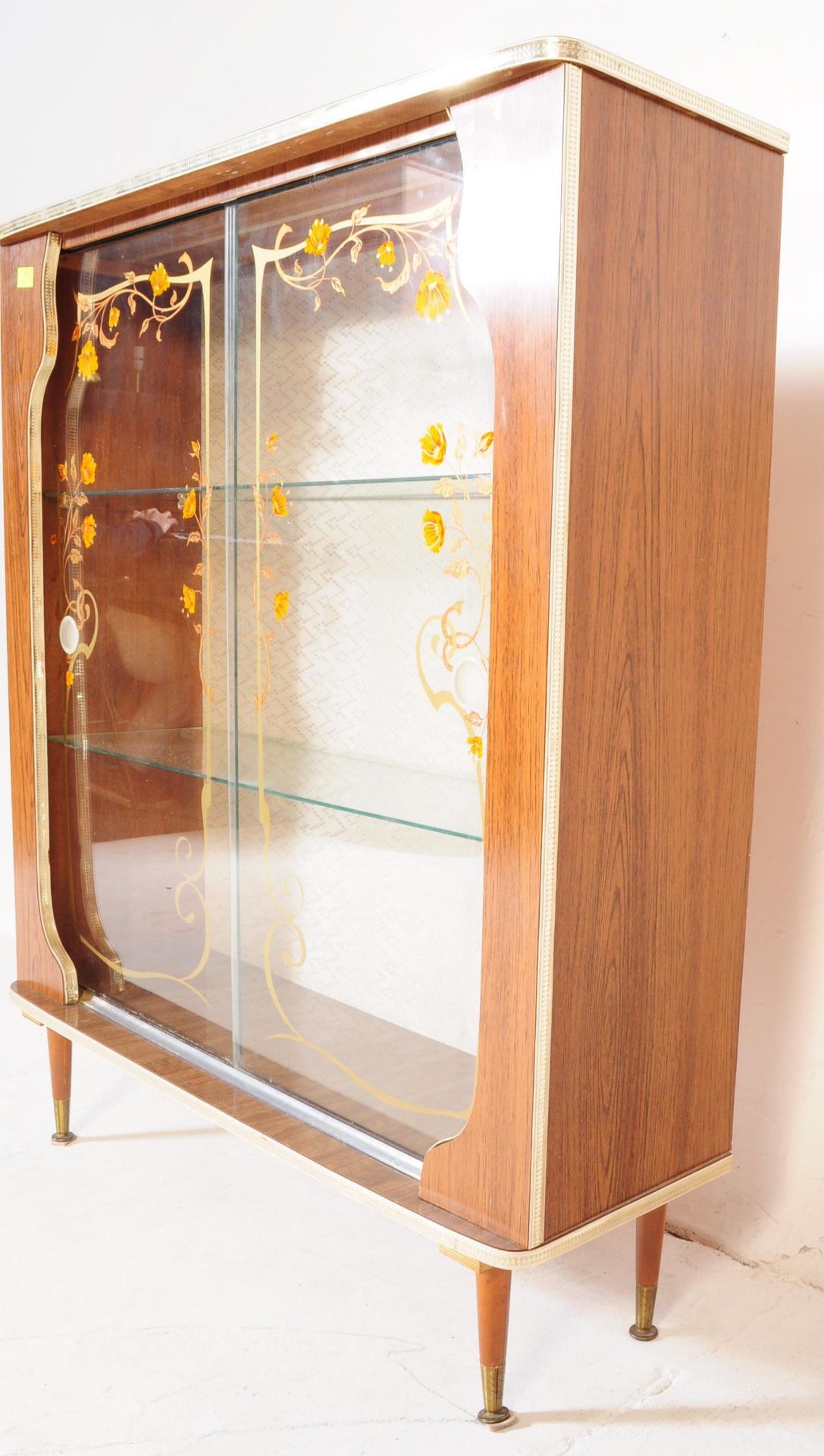 1950'S FORMICA MELAMINE FORMICA CHINA DISPLAY CABINET VITRINE - Bild 3 aus 7