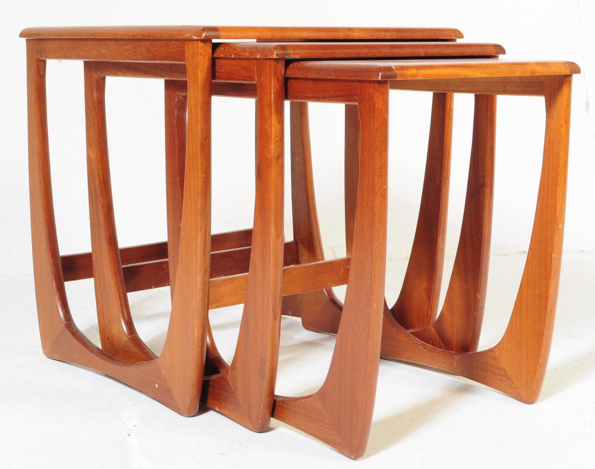 RETRO MID CENTURY TEAK NEST OF TABLES - G PLAN QUADRILLE STYLE - Image 3 of 5