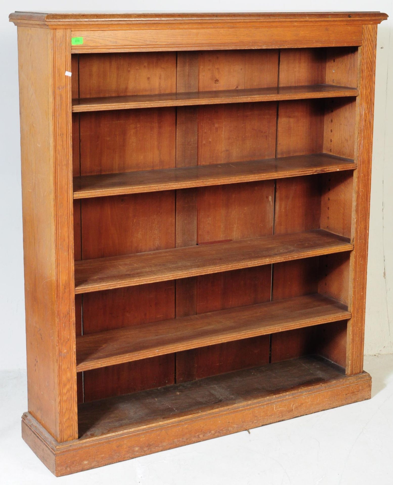 VICTORIAN LARGE OAK LAWYERS OPEN WINDOW BOOKCASE CABINET - Bild 2 aus 4