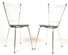 A PAIR OF SOUDEX FRENCH 1960'S CHROME & VINYL CHAIRS