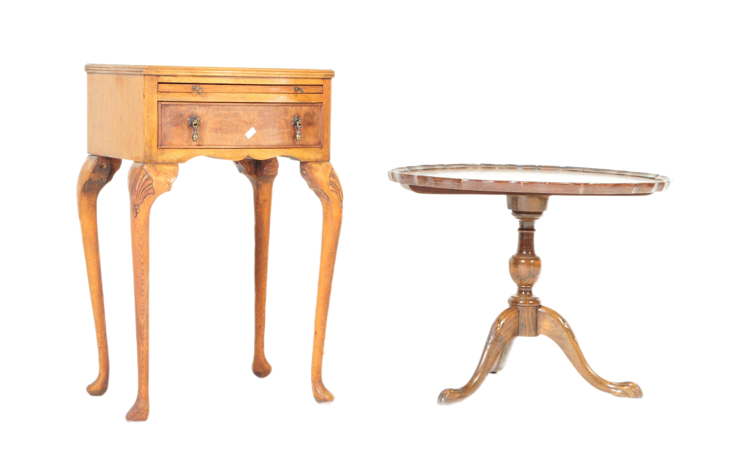 EARLY 20TH CENTURY TABLE W/ QUEEN ANNE WRITING TABLE