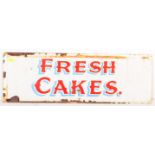 VINTAGE RETRO 'FRESH CAKES' ADVERTISING SIGN