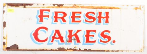 VINTAGE RETRO 'FRESH CAKES' ADVERTISING SIGN
