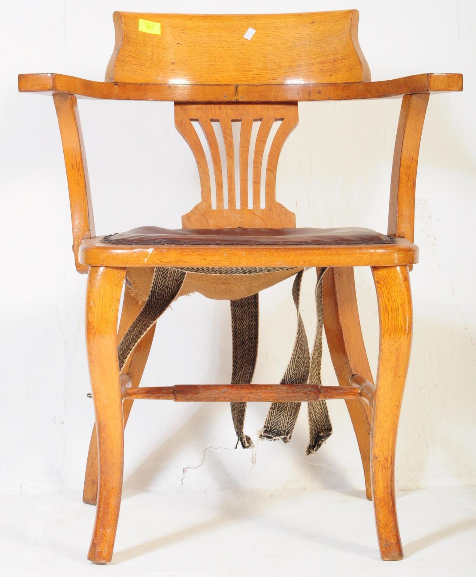 EARLY 20TH CENTURY 1920'S OFFICE INDUSTRIAL FACTORY DESK CHAIR - Image 3 of 5