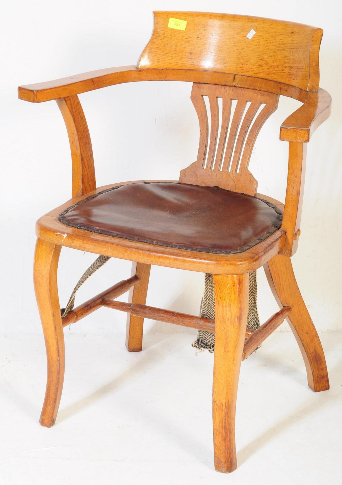 EARLY 20TH CENTURY 1920'S OFFICE INDUSTRIAL FACTORY DESK CHAIR - Image 2 of 5