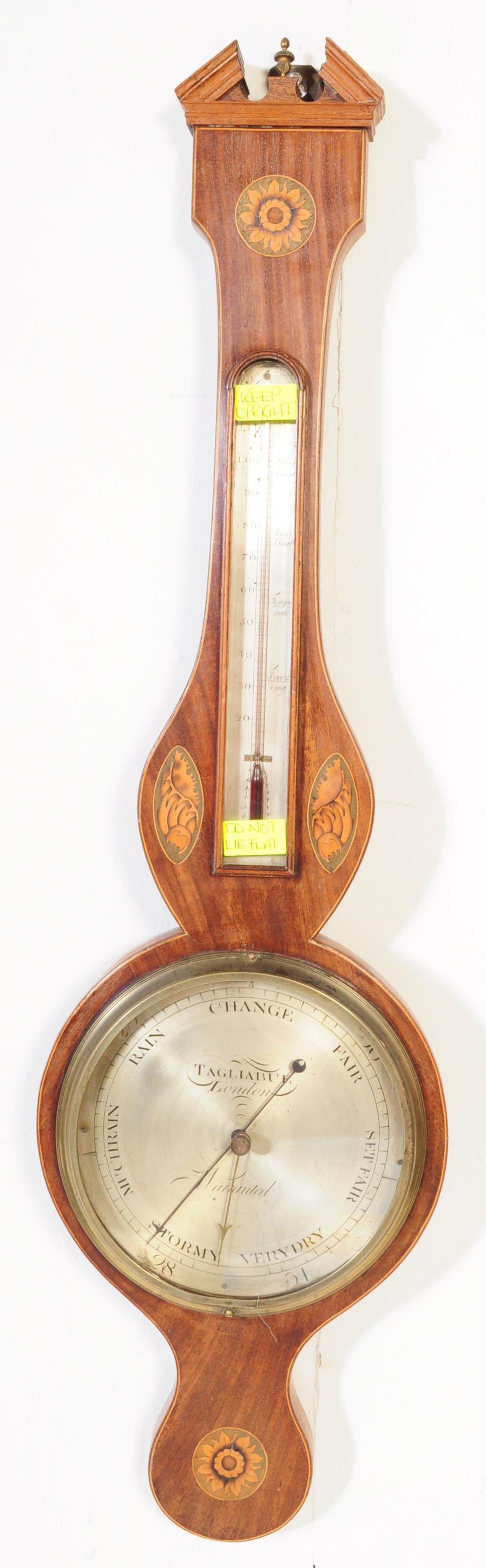 19TH CENTURY WILLIAM IV MERCURY WALL BAROMETER