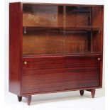 RETRO MID CENTURY TEAK LIBRARY BOOKCASE CABINET