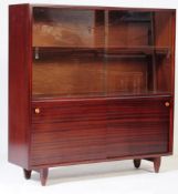 RETRO MID CENTURY TEAK LIBRARY BOOKCASE CABINET