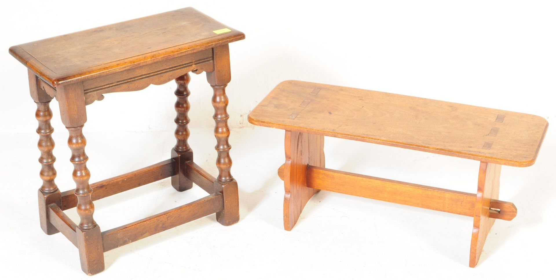 17TH CENTURY JACOBEAN REVIVAL JOINT STOOL WITH OAK TABLE - Bild 2 aus 5