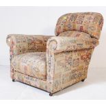 EARLY 20TH CENTURY UPHOLSTERED RECLINING ARMCHAIR