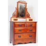 EDWARDIAN 1900S MAHOGANY DRESSING TABLE CHEST OF DRAWERS