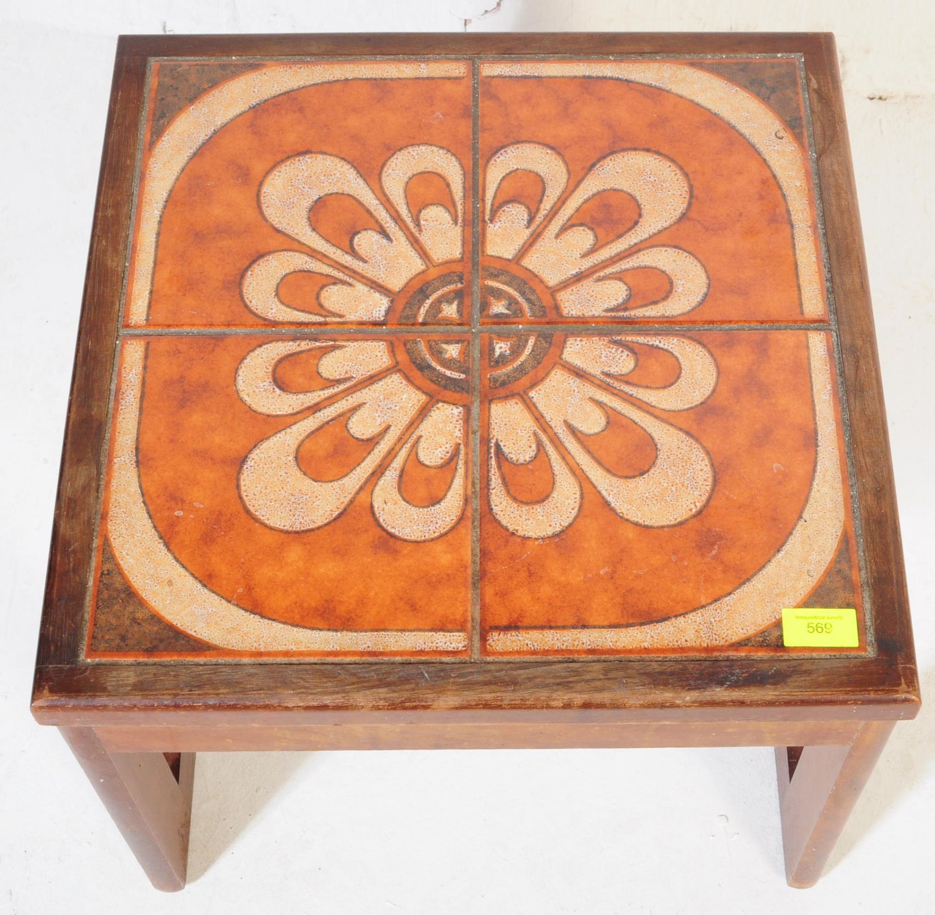 RETRO MID CENTURY 1970S TILE TOP SIDE TABLE - Image 4 of 4
