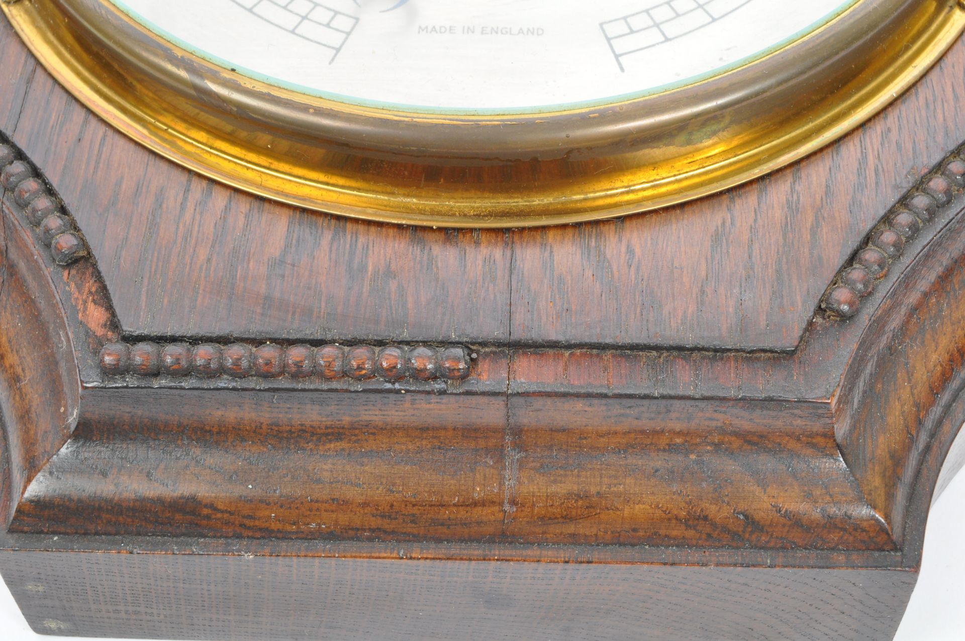 20TH CENTURY SALANSON OAK ANEROID BAROMETER - Bild 6 aus 6