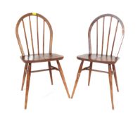 PAIR OF RETRO MID CENTURY ERCOL DINING CHAIRS