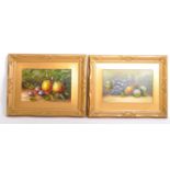 A PAIR OF EVELYN CHESTER OIL ON BOARD STILL LIFE PAINTINGS