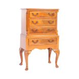EARLY 20TH CENTURY QUEEN ANNE REVIVAL CHEST ON STAND