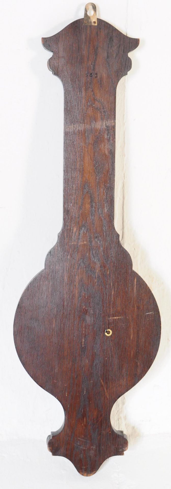 EARLY 20TH CENTURY MAHOGANY ANEROID BANJO WALLBAROMETER - Image 4 of 4