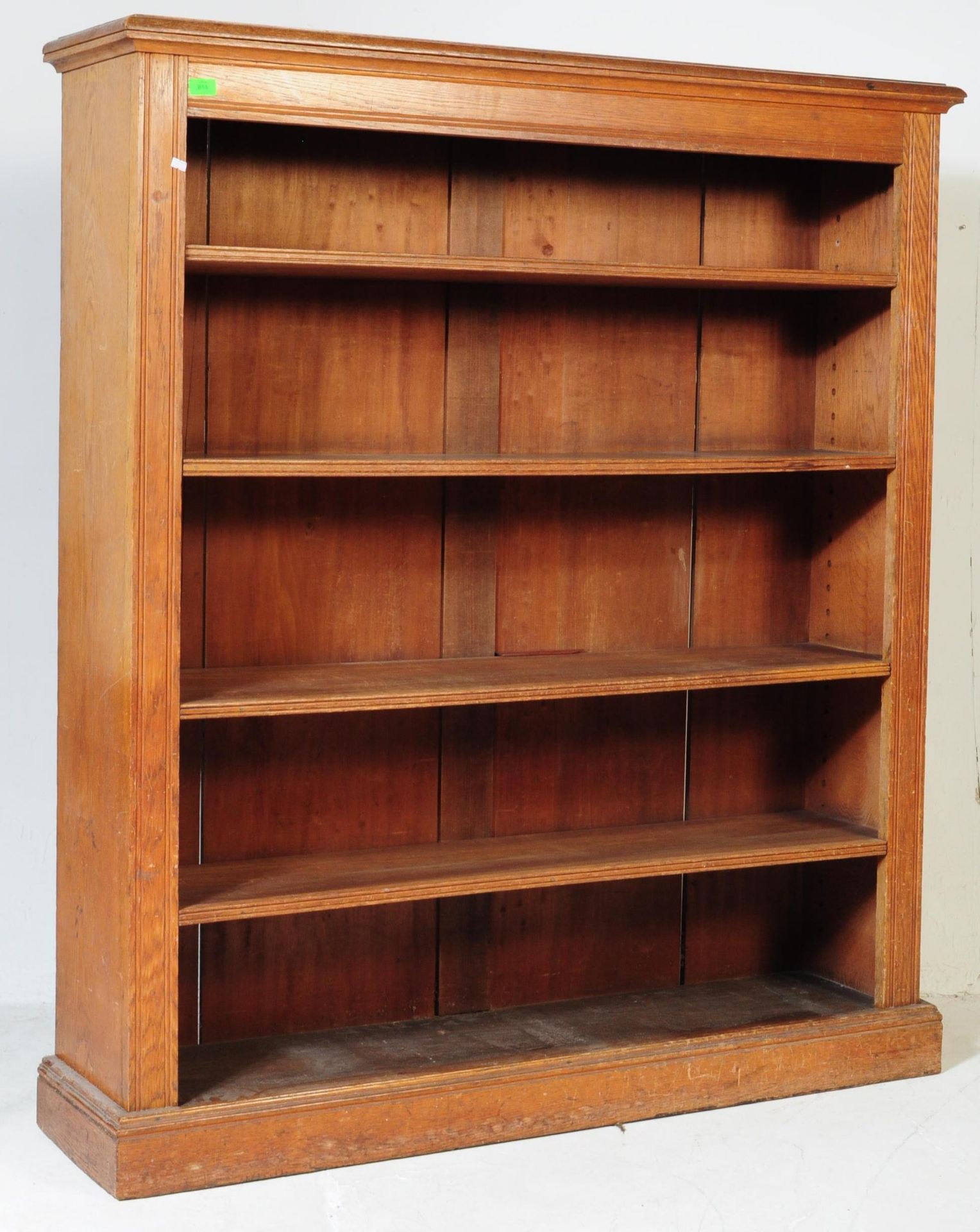 VICTORIAN LARGE OAK LAWYERS OPEN WINDOW BOOKCASE CABINET