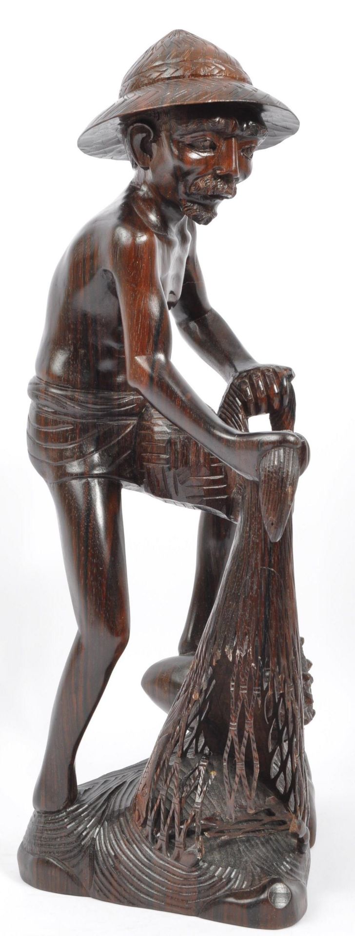 20TH CENTURY CHINESE HARDWOOD CARVED FIGURES - Image 2 of 6