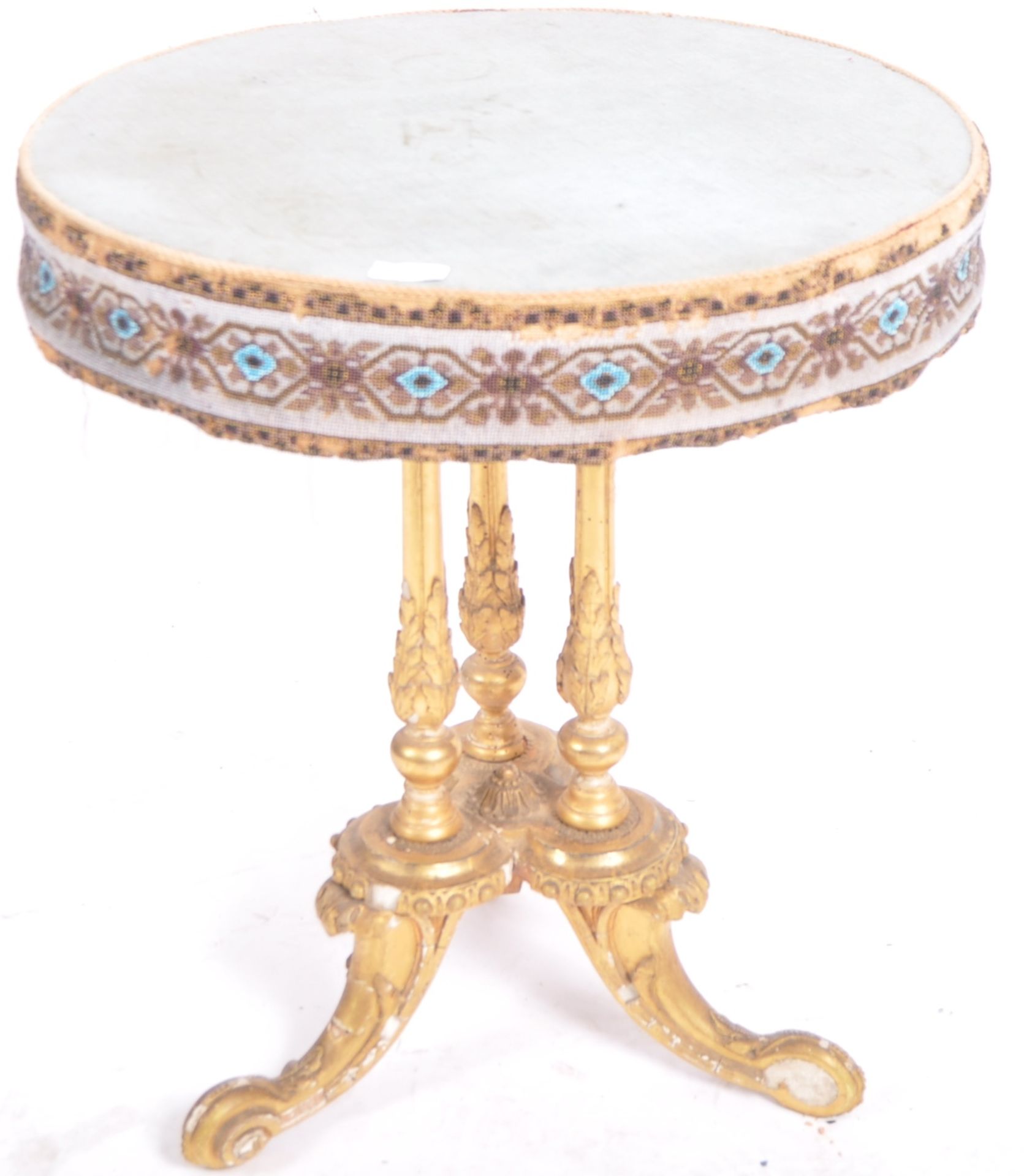 19TH CENTURY VICTORIAN GILTWOOD GYPSY TABLE - Image 2 of 8
