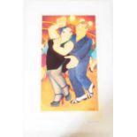 BERYL COOK (B.1926) DIRTY DANCING SIGNED LIMITED EDITION PRINT