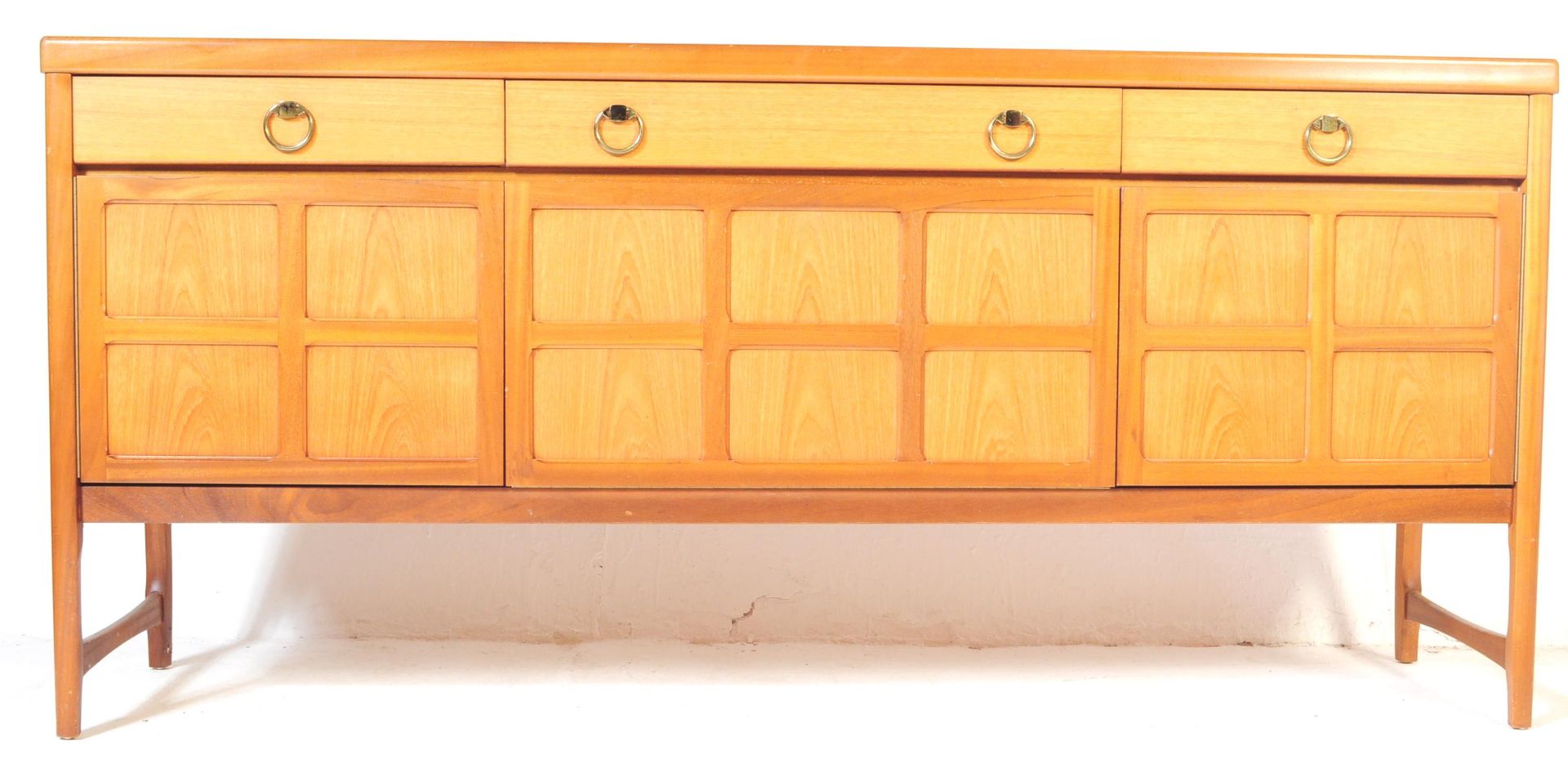 MID CENTURY NATHAN SQUARES TEAK SIDEBAORD - Image 3 of 6