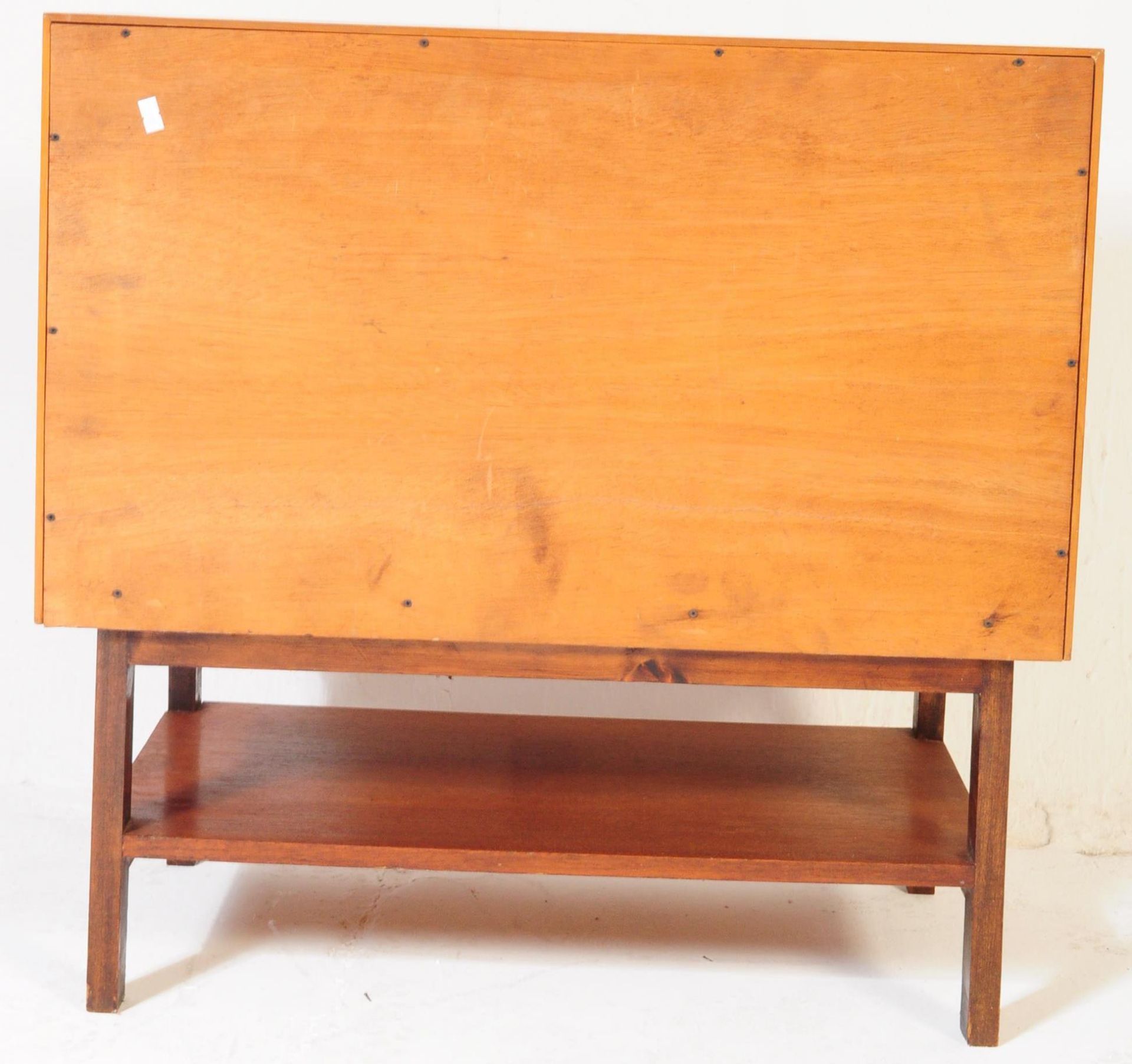 A RETRO VINTAGE TEAK WOOD RECORD VINYL CABINET - Image 6 of 6