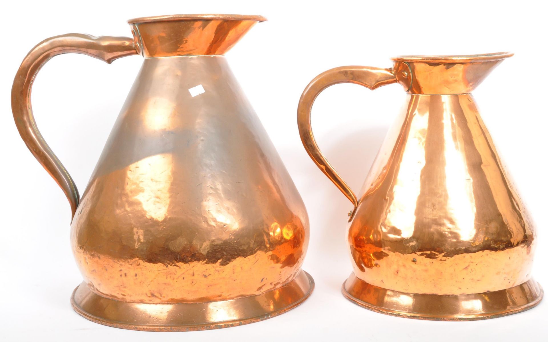 19TH CENTURY VICTORIAN COPPER CIDER JUGS