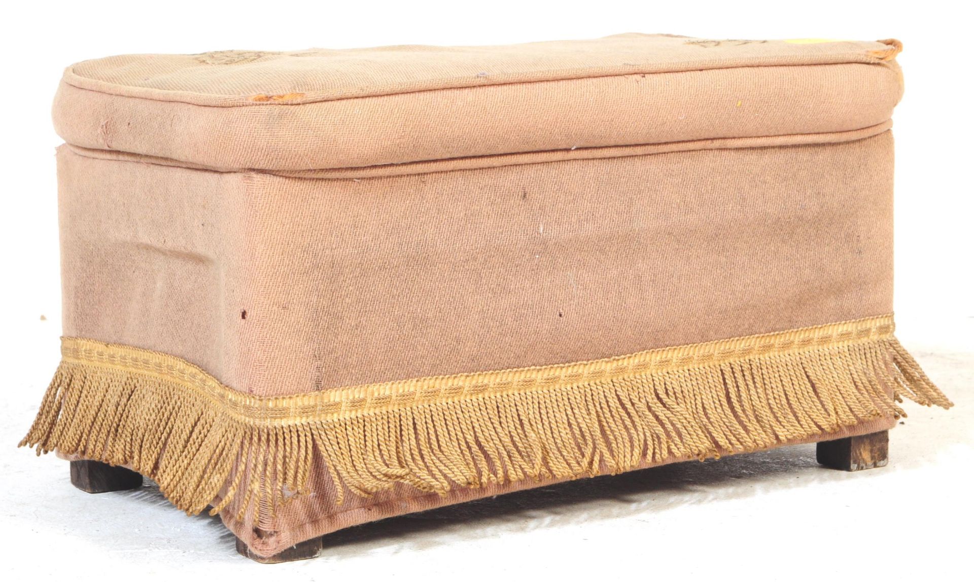 20TH CENTURY QUEEN ELIZABETH II UPHOLSTERED FOOTSTOOL