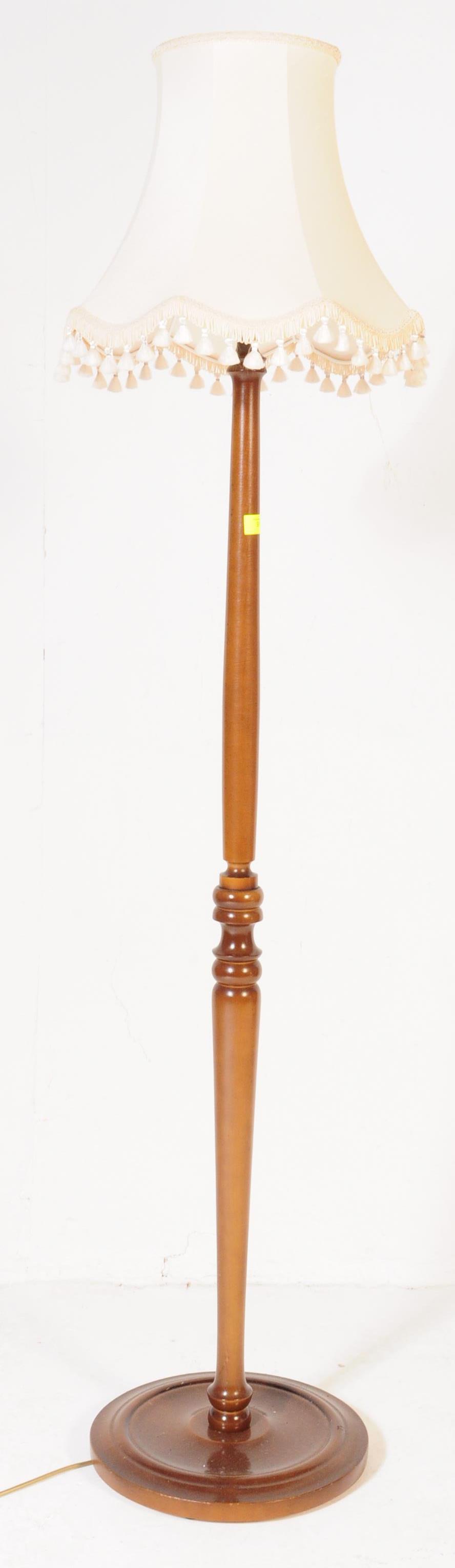 1920S MAHOGANY FLOOR STANDING STANDARD LAMP