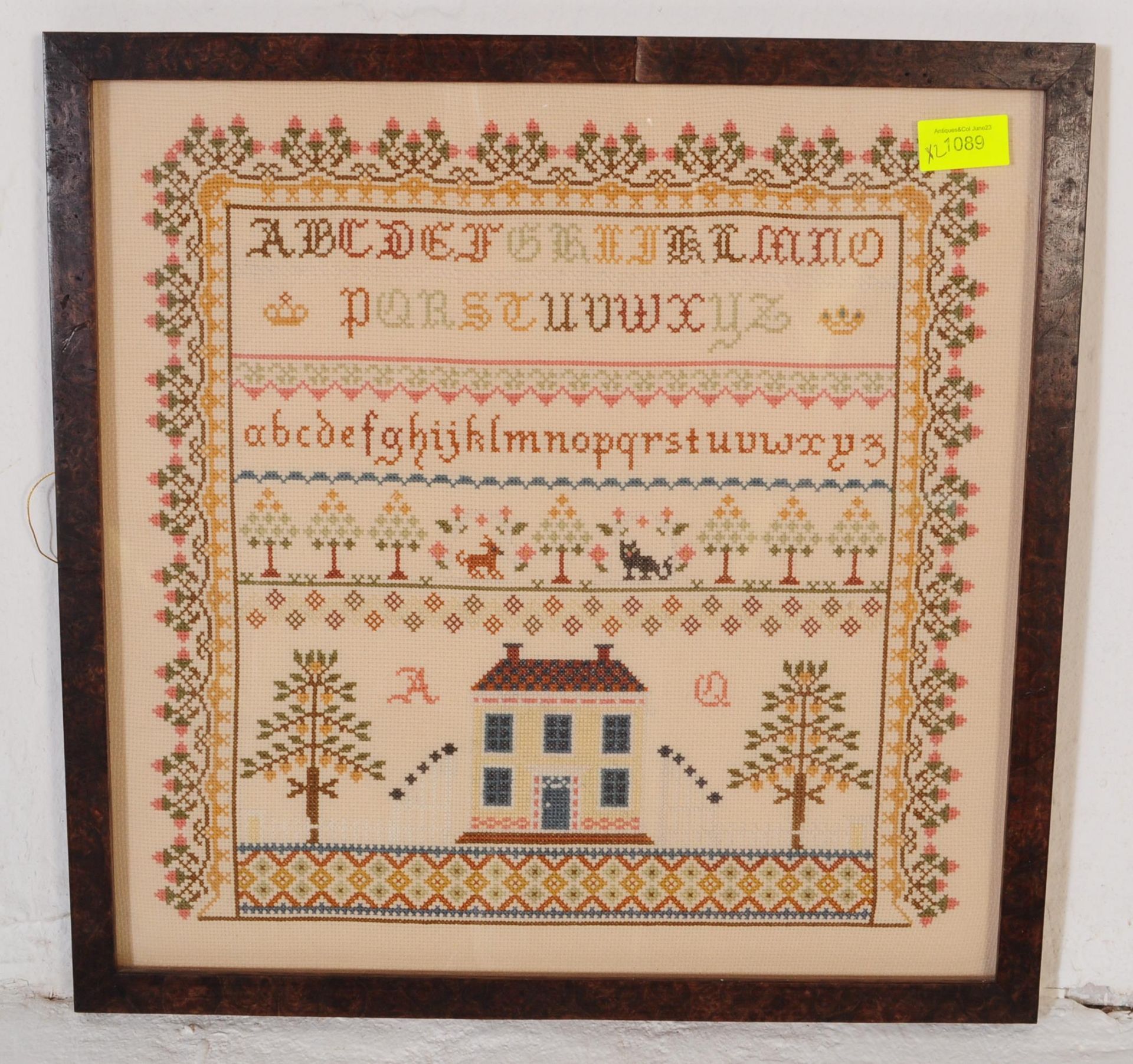 TWO 20TH CENTURY NEEDLEPOINT SAMPLERS - Image 2 of 5