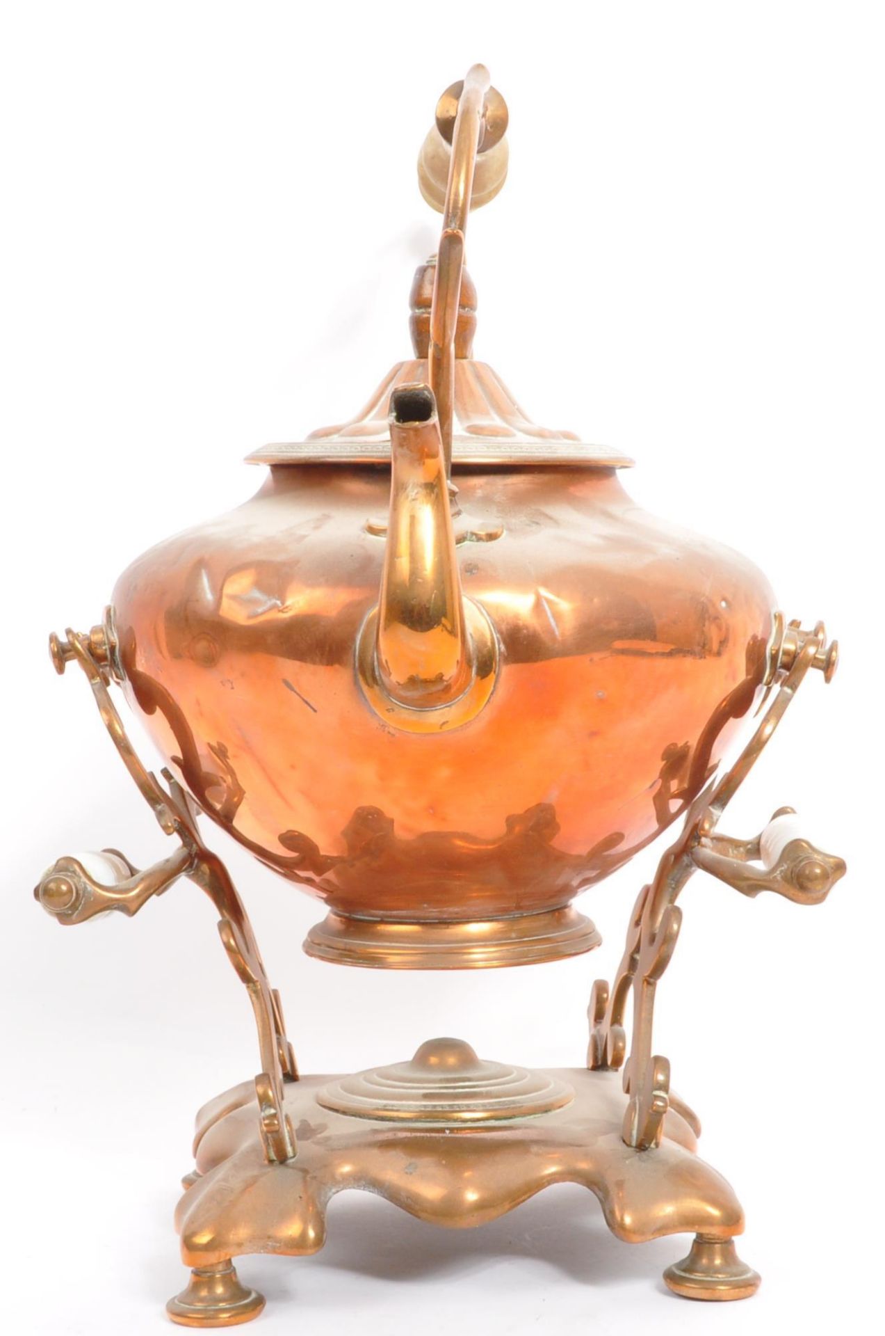 A 19TH CENTURY VICTORIAN COPPER SPIRIT KETTLE - Image 2 of 6