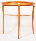 A VINTAGE RETRO DEMI LUNE CONSOLE HALL TABLE BY LEGATE