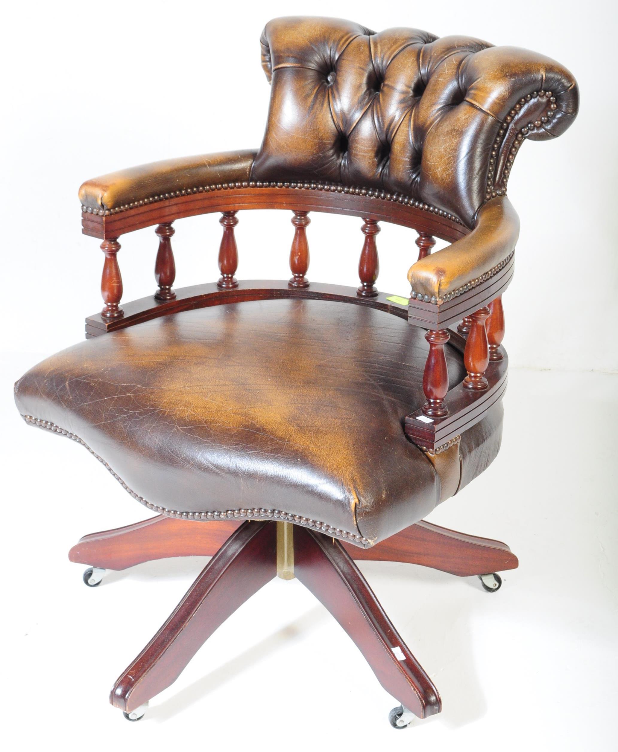 LATE 20TH CENTURY CAPTAINS OFFICE CHAIR BY MEKANIKK OF FINLAND - Image 2 of 6