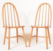 A PAIR OF RETRO VINTAGE BEECH HIGHBACK CHAIRS BY DINETTE