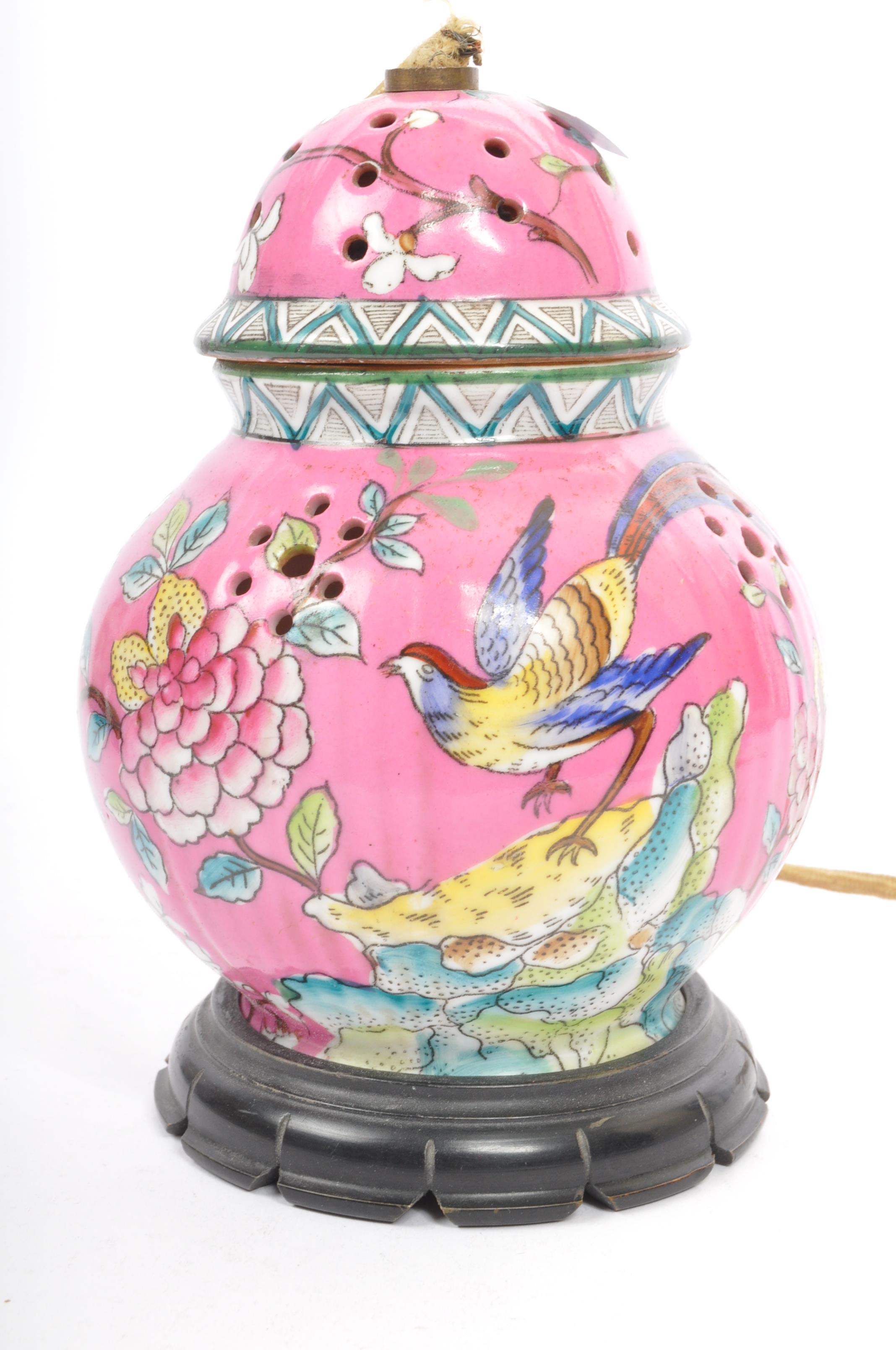 COLLECTION OF THREE AEROZON PORCELAIN GINGER JAR LAMPS - Image 2 of 5