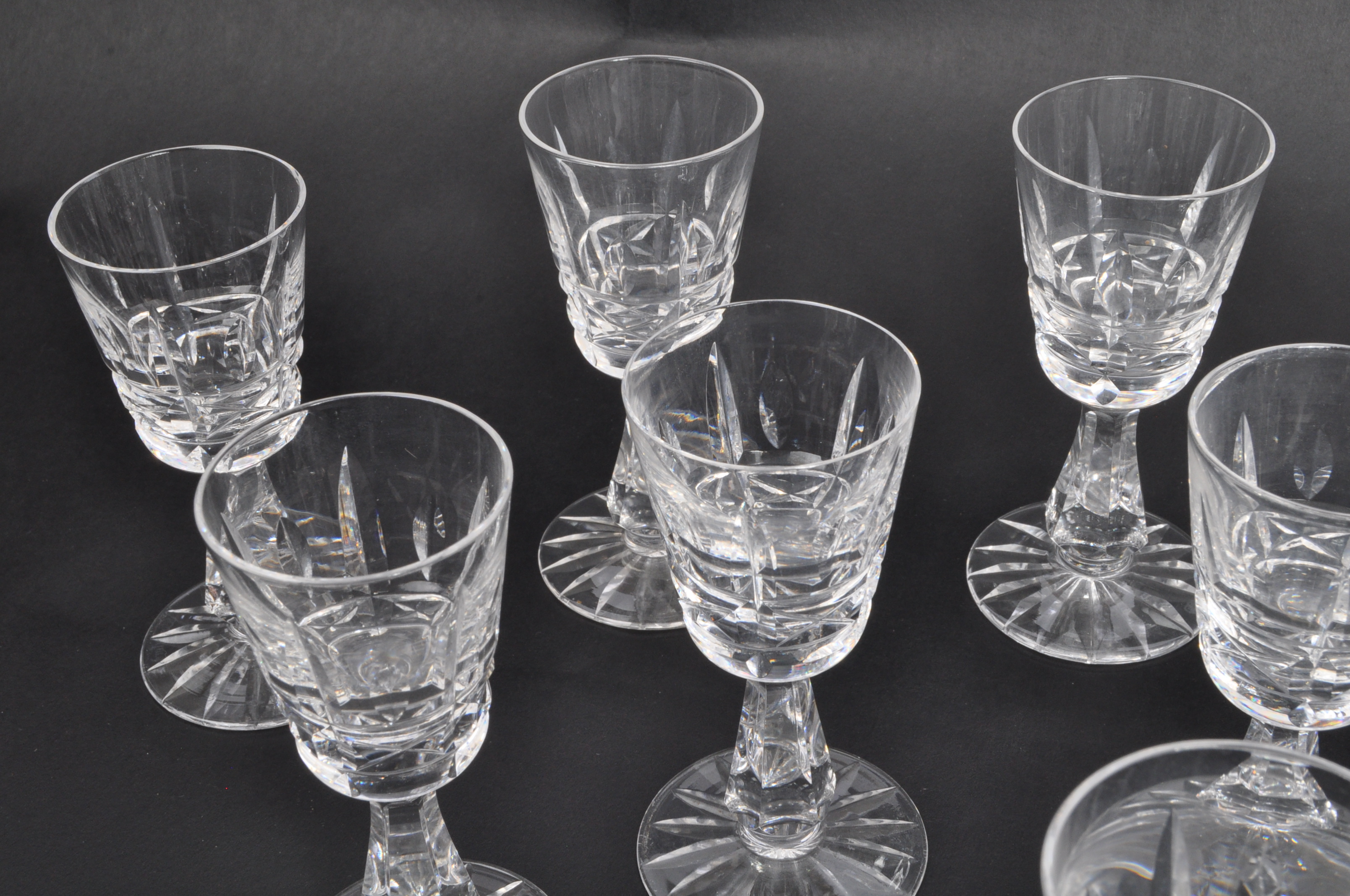 WATERFORD CRYSTAL - TWELVE SHERRY DRINKING GLASSES - Image 3 of 5