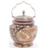 LATE 19TH CENTURY ORIENTAL LIDDED BISCUIT BARREL TOBACCO JAR